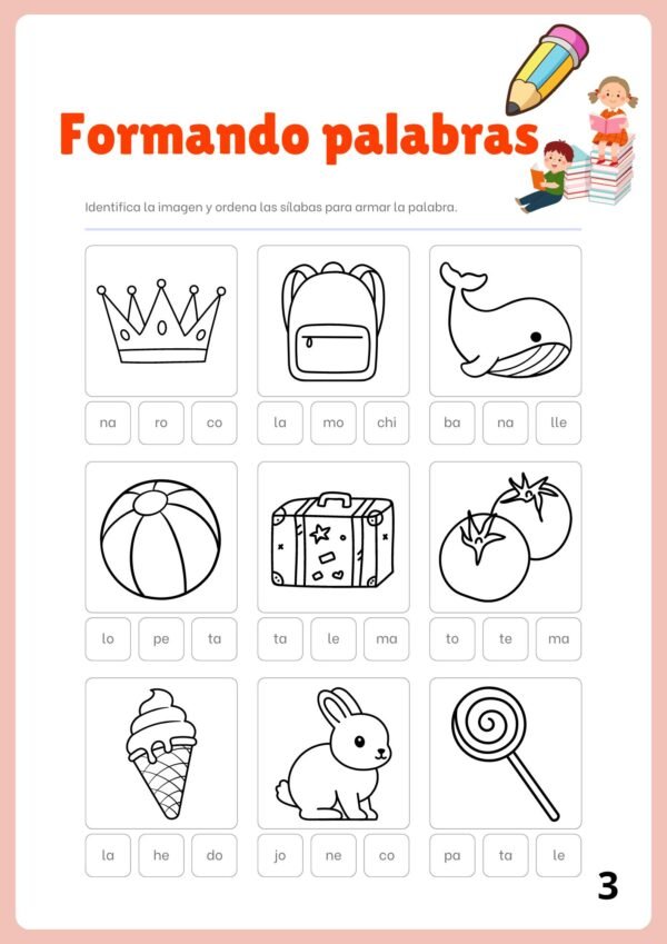 Cuaderno de Ejercicios de Palabras Trisílabas
