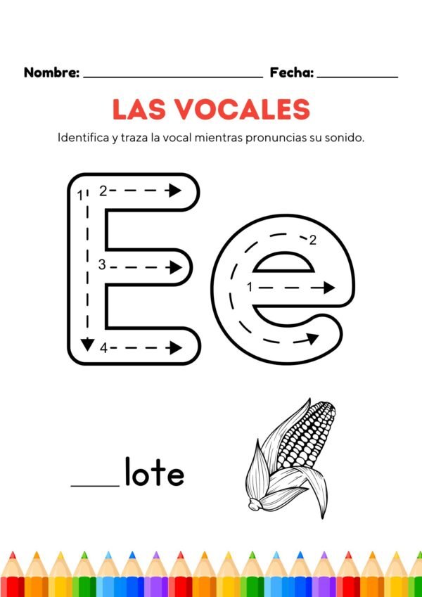 Mi Cuaderno de Trazos de las Vocales