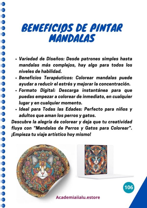 Colorea la Diversión: 101 Mándalas de Perros y Gatos