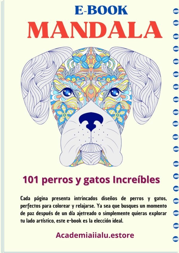 Colorea la Diversión: 101 Mándalas de Perros y Gatos