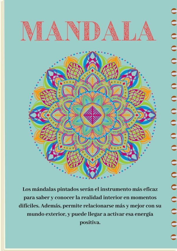 E-book 101 Mándalas para colorear adultos y adolescentes como terapia para reducir el estrés