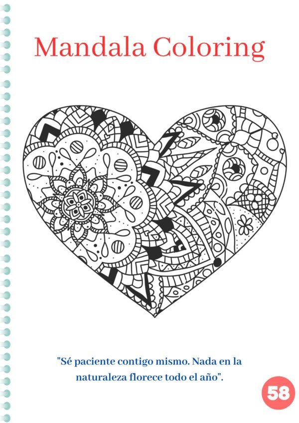 E-book 101 Mándalas para colorear adultos y adolescentes como terapia para reducir el estrés