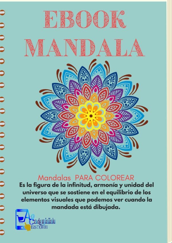 E-book 101 Mándalas para colorear adultos y adolescentes como terapia para reducir el estrés