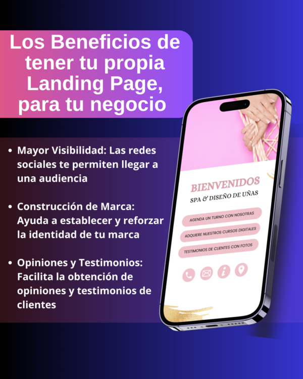 Transforma tu Negocio de Belleza con Nuestra Plantilla de Landing Page en Canva! 100% editable.
