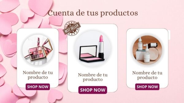 Transforma tu Negocio de Belleza con Nuestra Plantilla de Landing Page en Canva! 100% editable.
