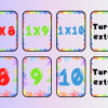 ¡Multiplicar es fácil y divertido! Tarjetas para memorizar las tablas de Multiplicar 1 al 10