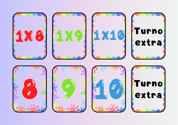 ¡Multiplicar es fácil y divertido! Tarjetas para memorizar las tablas de Multiplicar 1 al 10