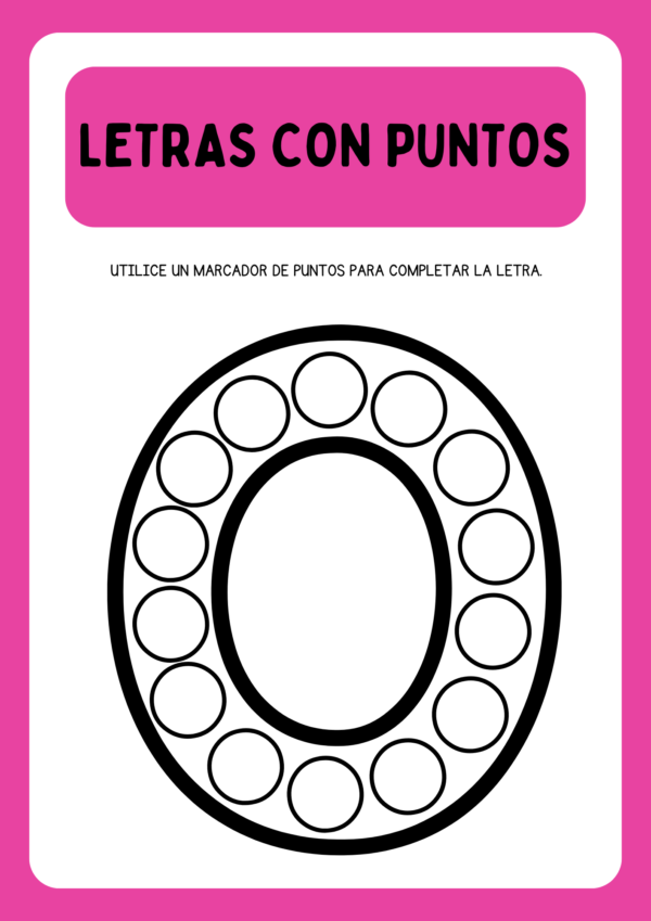 Cuadernillo de hojas de trabajo del alfabeto en letra mayúscula con puntos