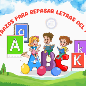 Libro de trazos para repasar letras del abecedario
